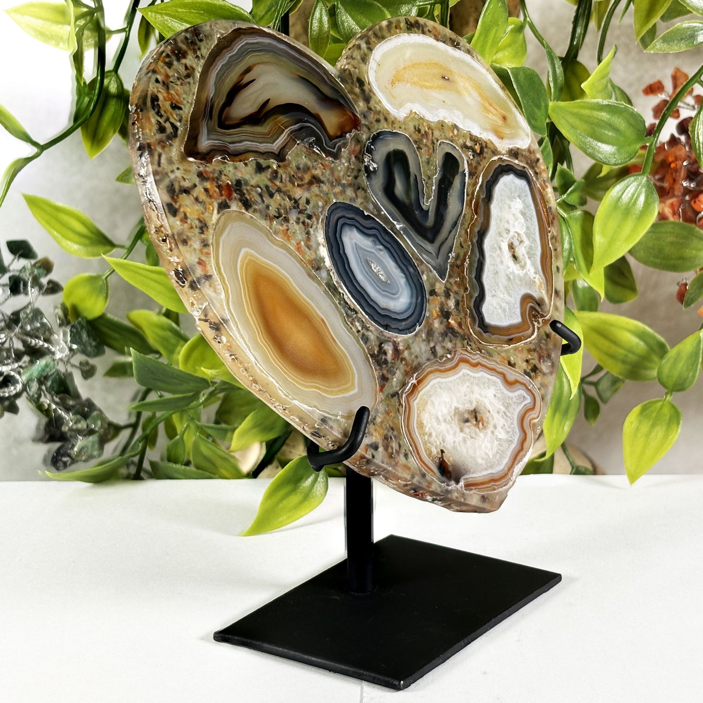 Agate Crystal Gemstone Heart - Gem Avenue Retail