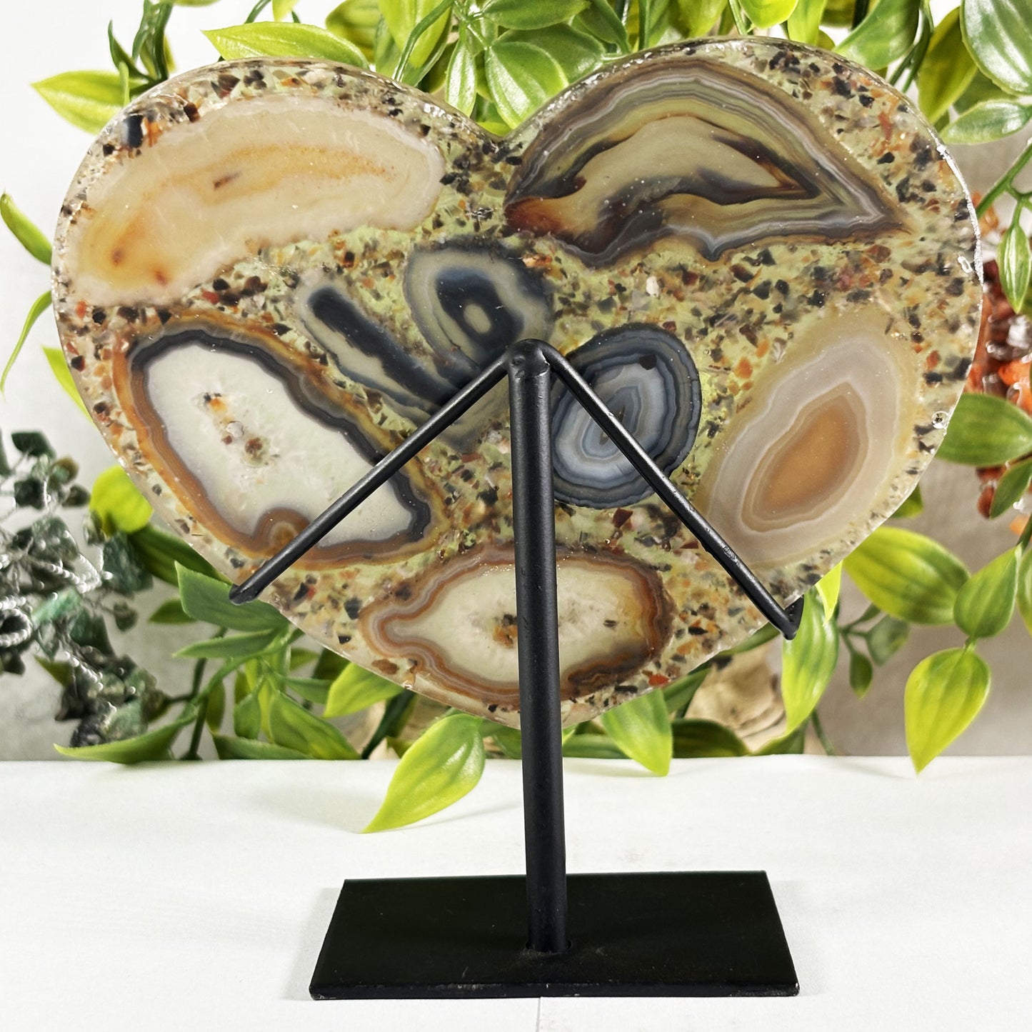 Agate Crystal Gemstone Heart - Gem Avenue Retail