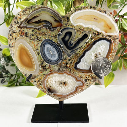 Agate Crystal Gemstone Heart - Gem Avenue Retail