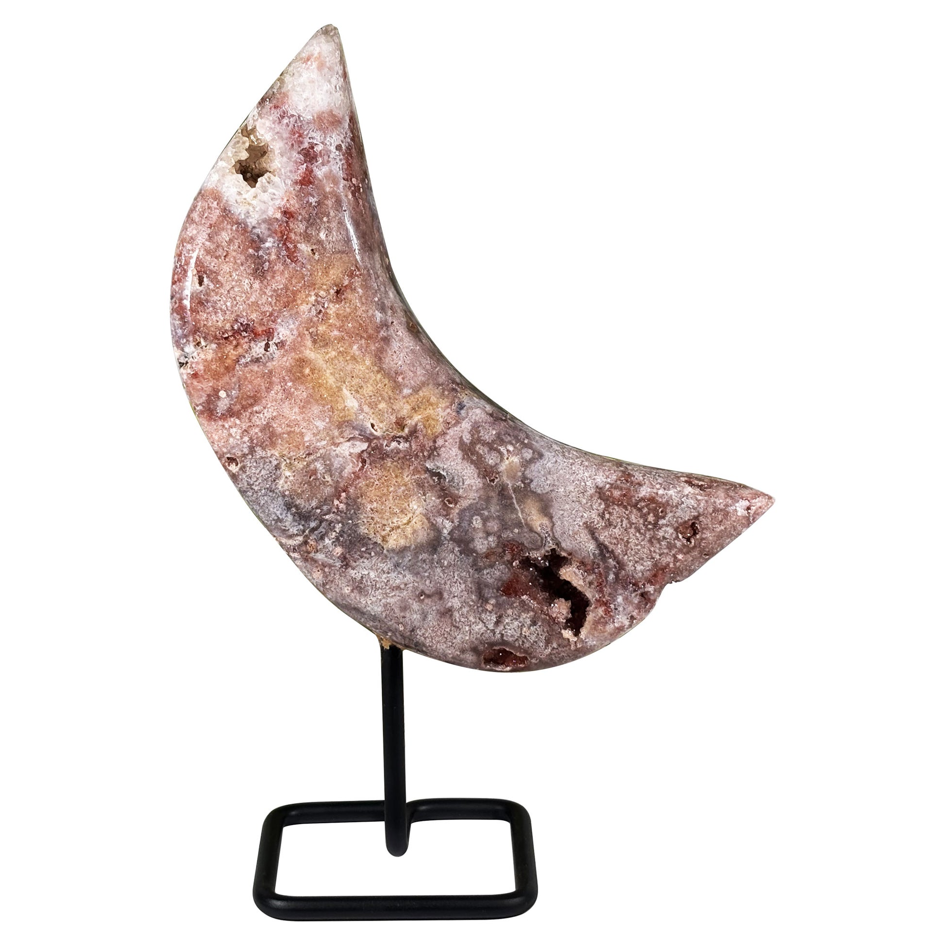 Pink Amethyst Crystal Moon - Gem Avenue Retail