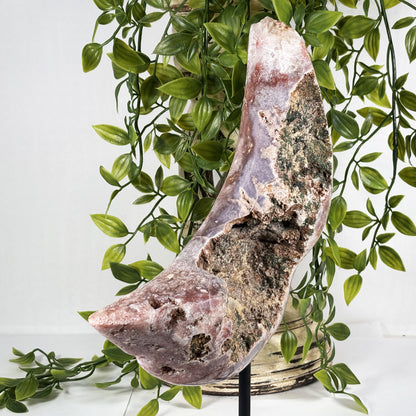 Pink Amethyst Crystal Moon - Gem Avenue Retail