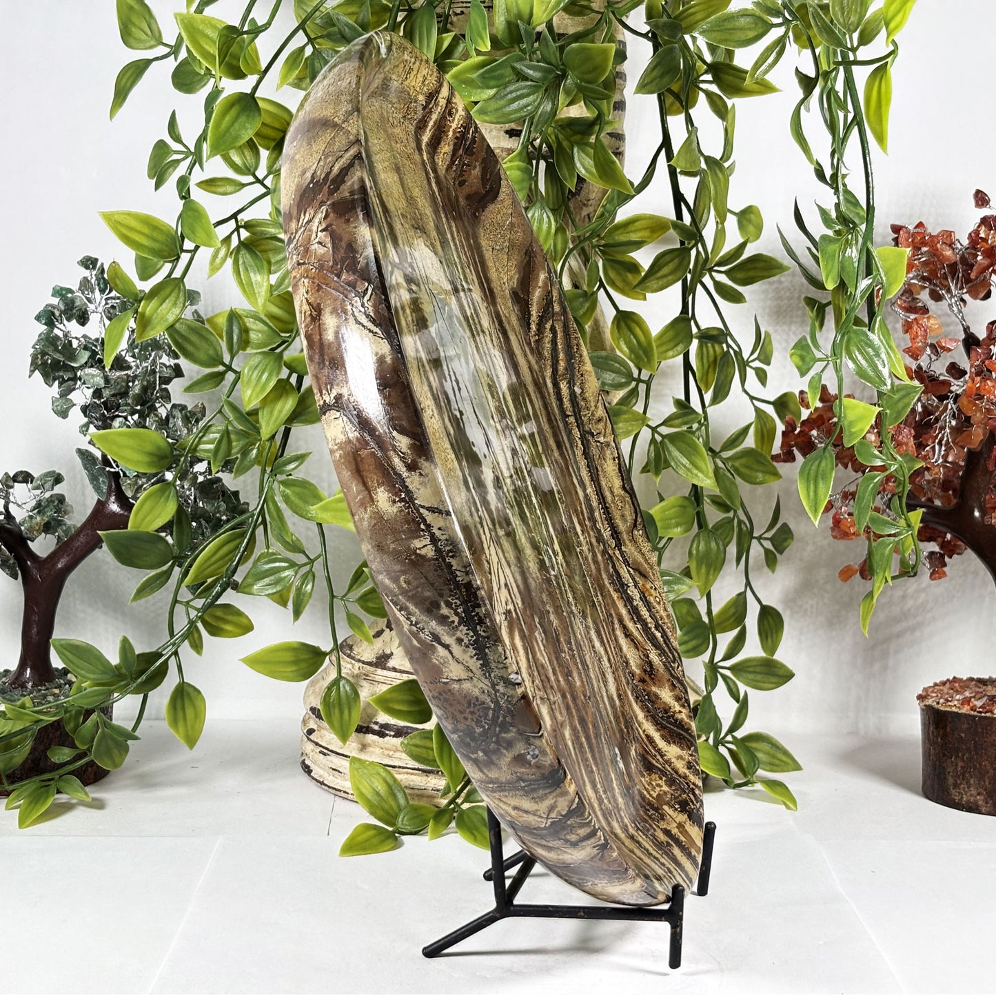 Picture Jasper Crystal Plate - Gem Avenue Retail