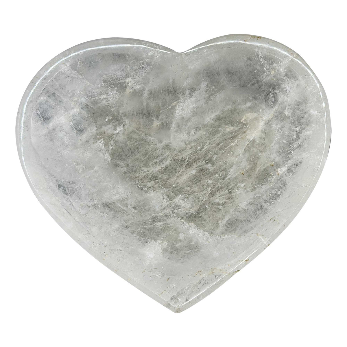 Clear Quartz Heart Bowl Polished Crystal Gemstone Decor - Gem Avenue Retail
