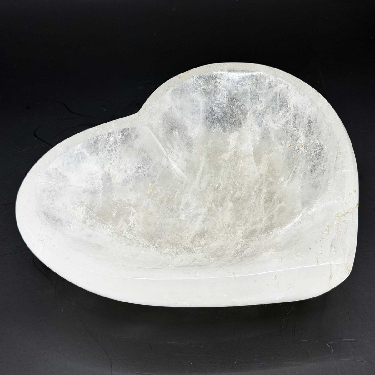 Clear Quartz Heart Bowl Polished Crystal Gemstone Decor - Gem Avenue Retail