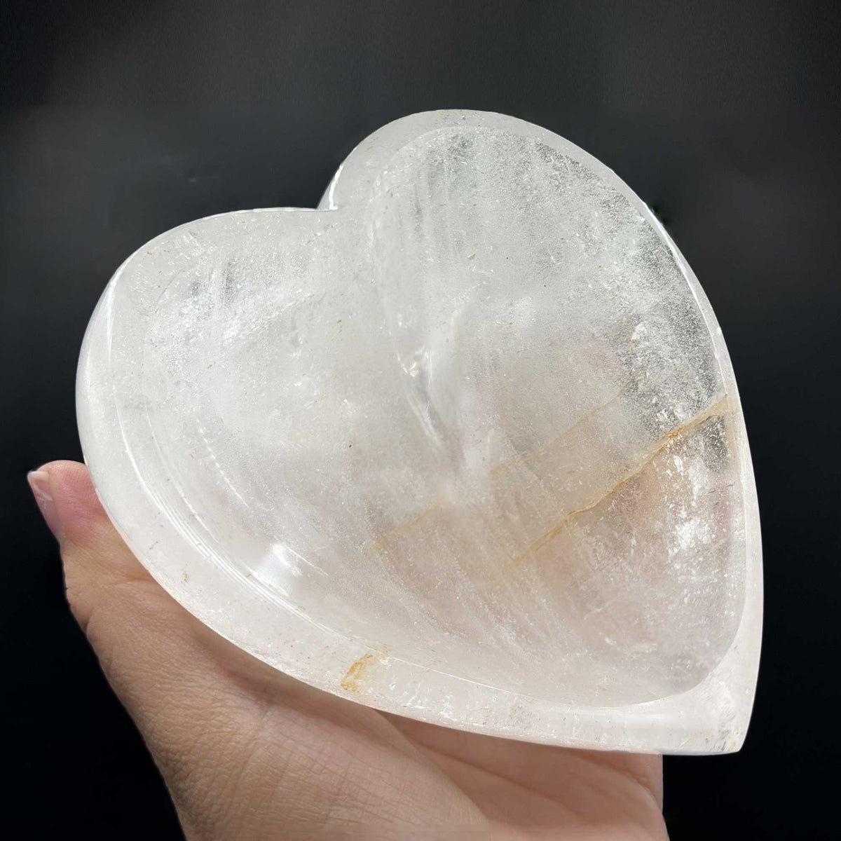 Clear Quartz Crystal Heart Bowl Polished Stone - Gem Avenue Retail