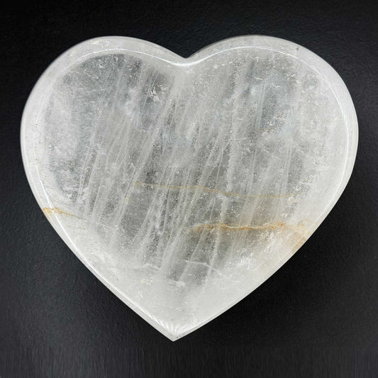 Clear Quartz Crystal Heart Bowl Polished Stone - Gem Avenue Retail