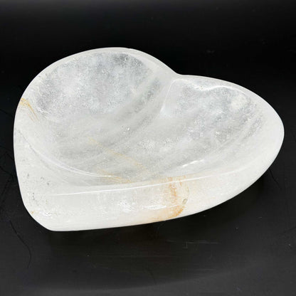 Clear Quartz Crystal Heart Bowl Polished Stone - Gem Avenue Retail