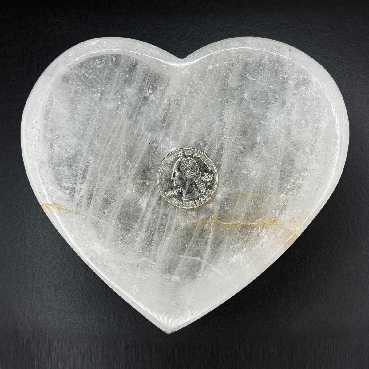 Clear Quartz Crystal Heart Bowl Polished Stone - Gem Avenue Retail