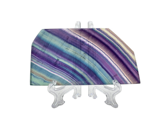 Natural Rainbow Fluorite Slab Polished Healing Stone for Energy Balance, Focus, and Vibrant Decorative Display – RSL069