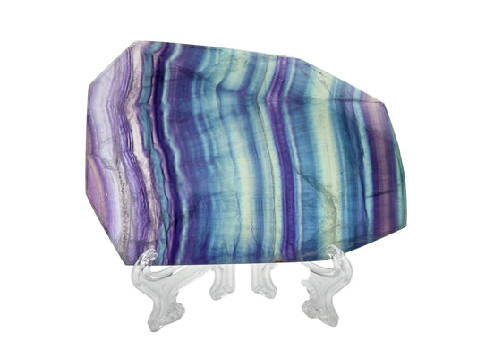Natural Rainbow Fluorite Crystal Slab Polished Healing Stone for Energy Balance, Meditation & Home Decor – RSL070