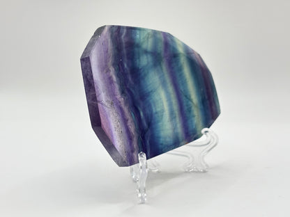 Natural Rainbow Fluorite Crystal Slab Polished Healing Stone for Energy Balance, Meditation & Home Decor – RSL070