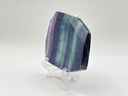 Natural Rainbow Fluorite Crystal Slab Polished Healing Stone for Energy Balance, Meditation & Home Decor – RSL070