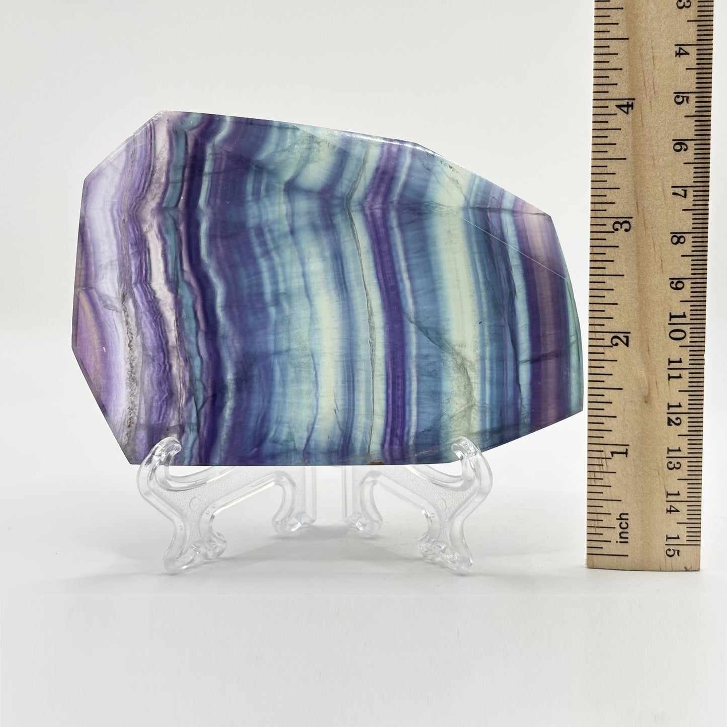 Natural Rainbow Fluorite Crystal Slab - Gem Avenue Retail