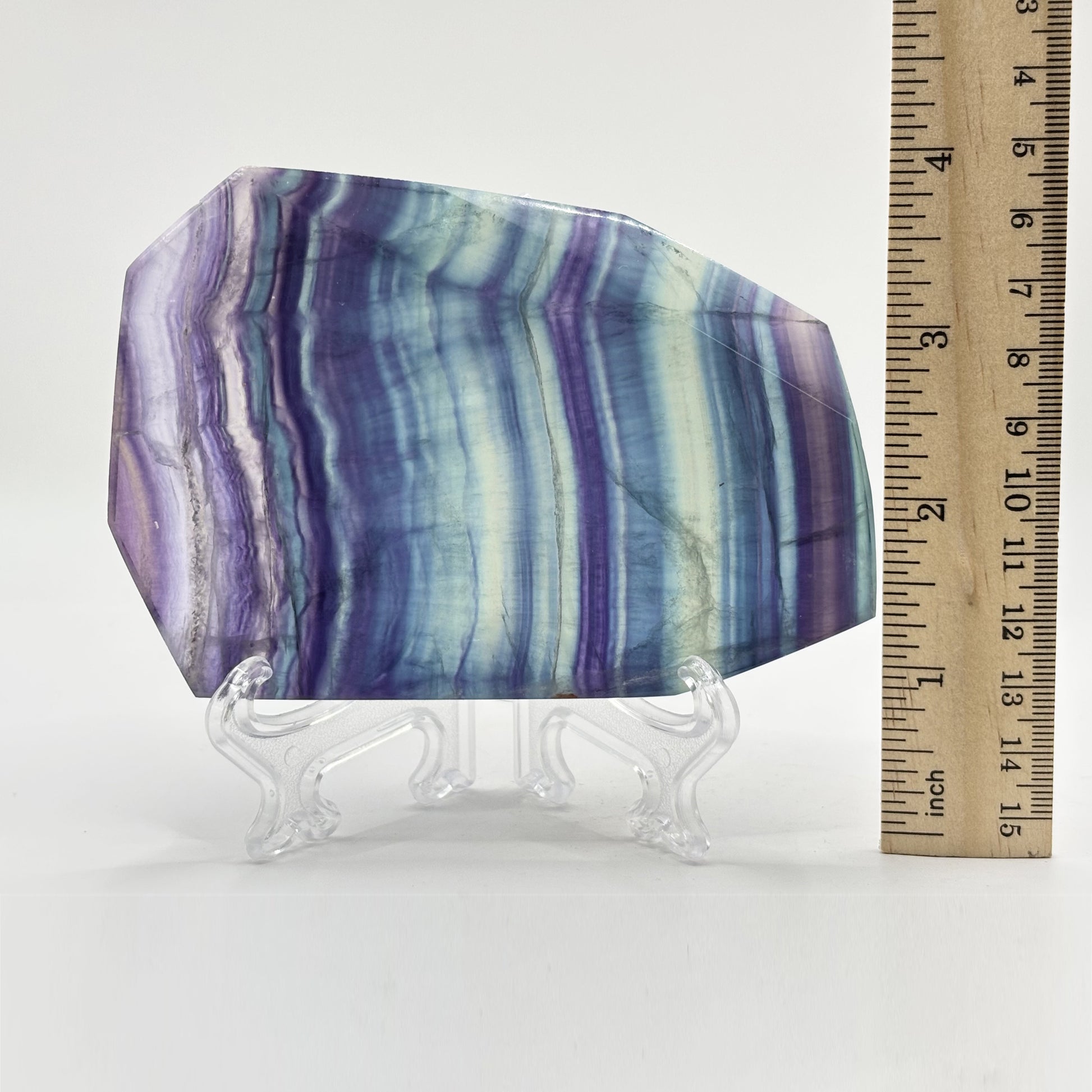 Natural Rainbow Fluorite Crystal Slab - Gem Avenue Retail