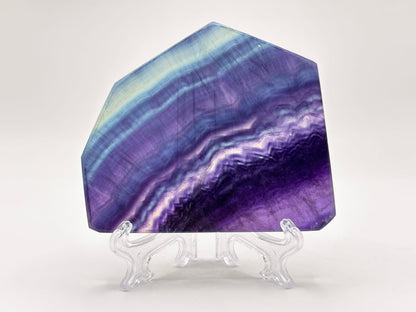 Natural Rainbow Fluorite Crystal Slab Polished Healing Stone for Energy Balance, Meditation & Home Decor - RSL071