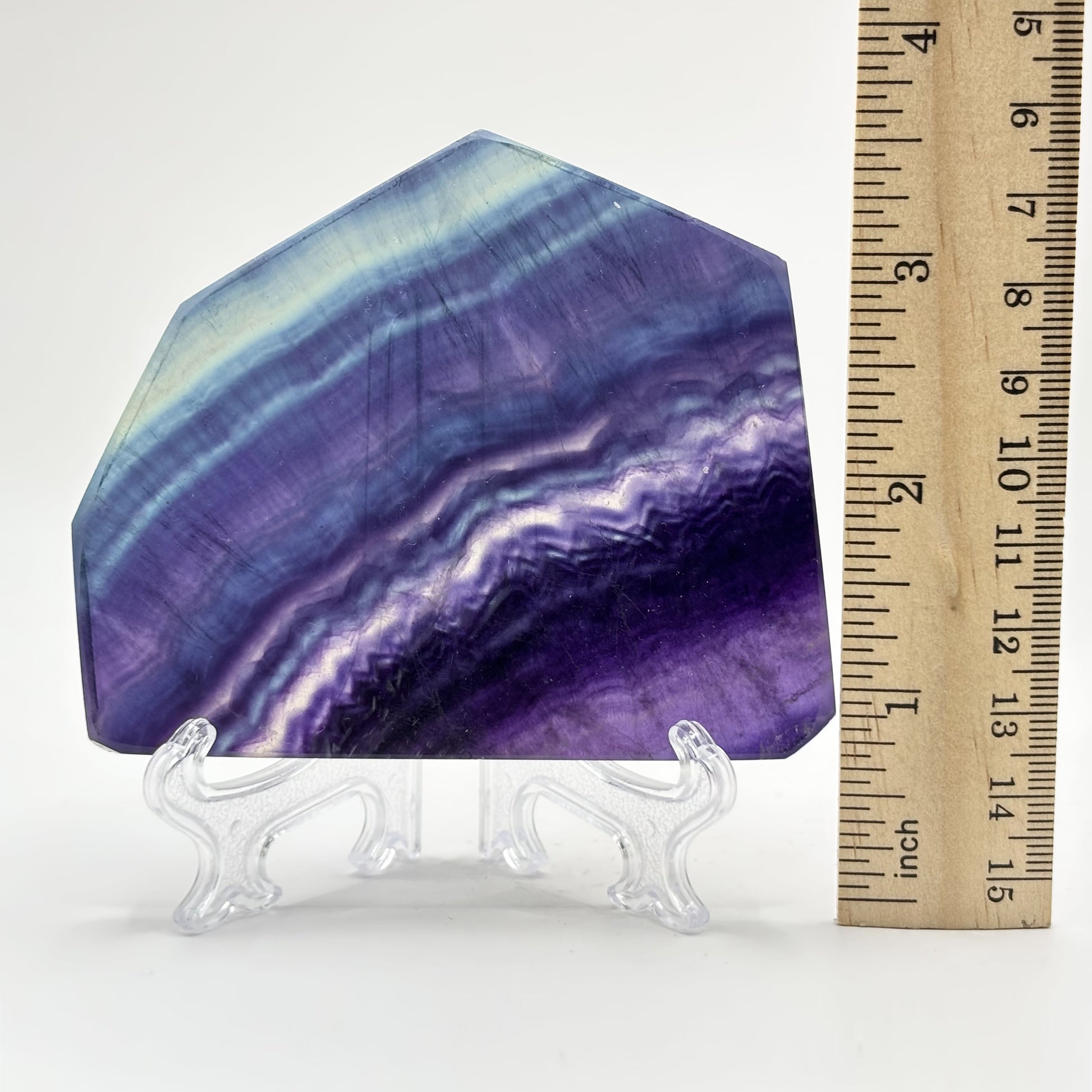 Natural Rainbow Fluorite Crystal Slab - Gem Avenue Retail