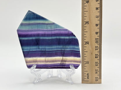 Natural Rainbow Fluorite Healing Stone Crystal Slab for Meditation, Energy, and Home Decor - RSL072
