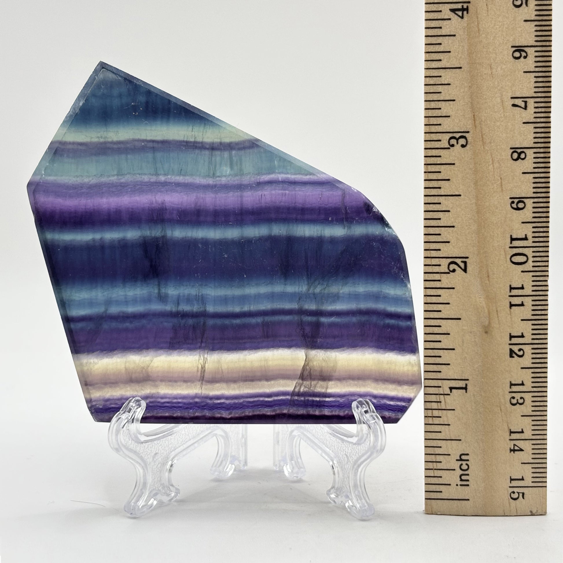 Natural Rainbow Fluorite Crystal Slab - Gem Avenue Retail