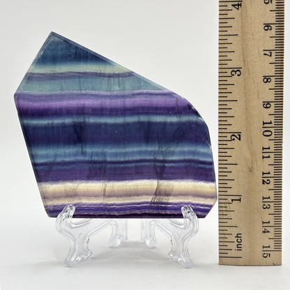 Natural Rainbow Fluorite Crystal Slab - Gem Avenue Retail