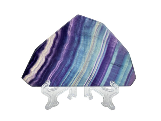 Natural Rainbow Fluorite Crystal Slab Polished Gemstone for Energy, Meditation, Focus & Home Decor – RSL073