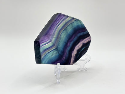 Natural Rainbow Fluorite Crystal Slab Polished Stone for Energy, Meditation, Focus & Office or Home Display – RSL074