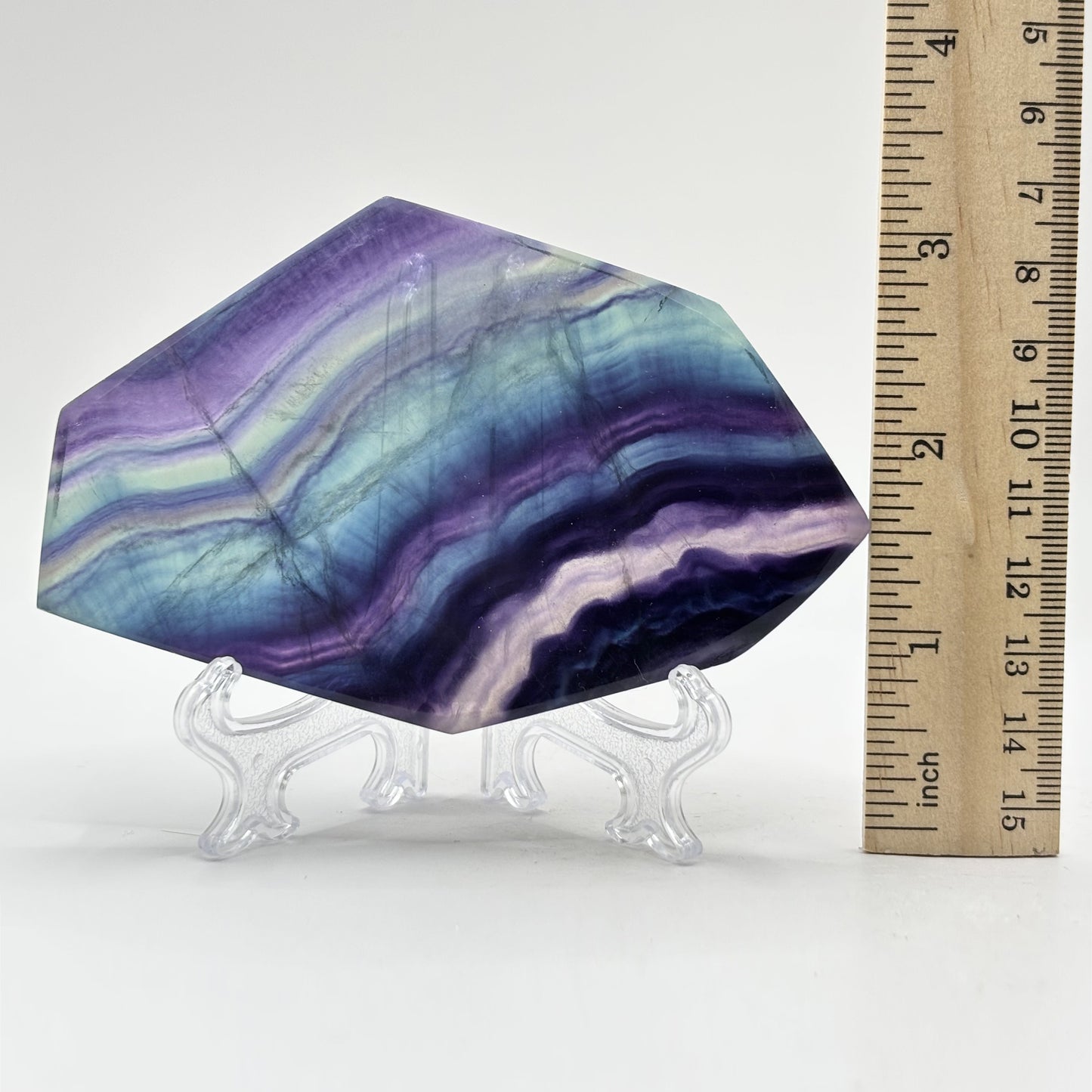 Natural Rainbow Fluorite Crystal Slab - Gem Avenue Retail