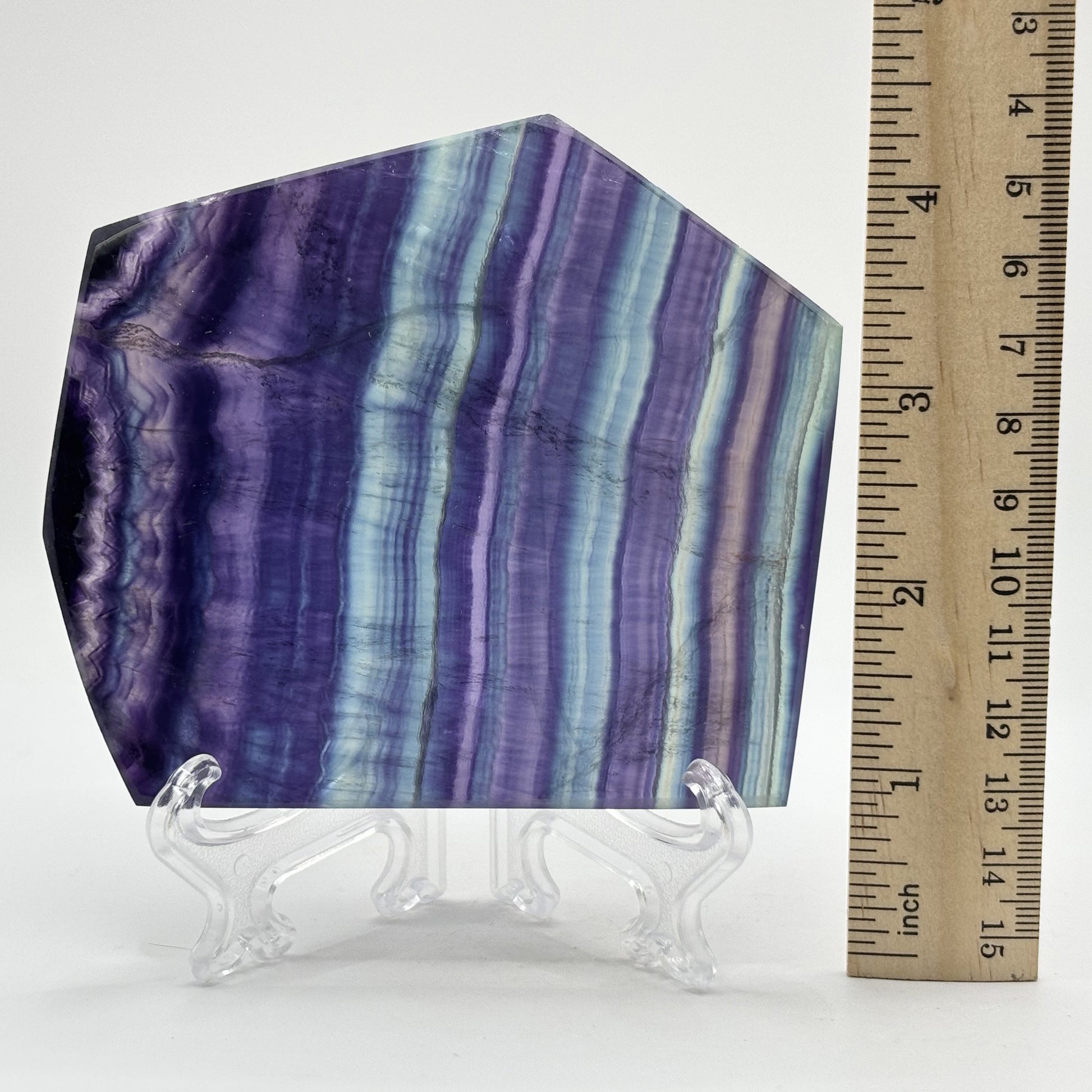 Natural Rainbow Fluorite Crystal Slab - Gem Avenue Retail