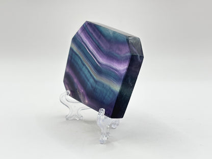 Natural Rainbow Fluorite Crystal Slab Polished Stone for Energy, Focus, Meditation & Home or Office Display – RSL076