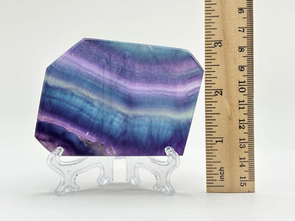 Natural Rainbow Fluorite Crystal Slab Polished Stone for Energy, Focus, Meditation & Home or Office Display – RSL076