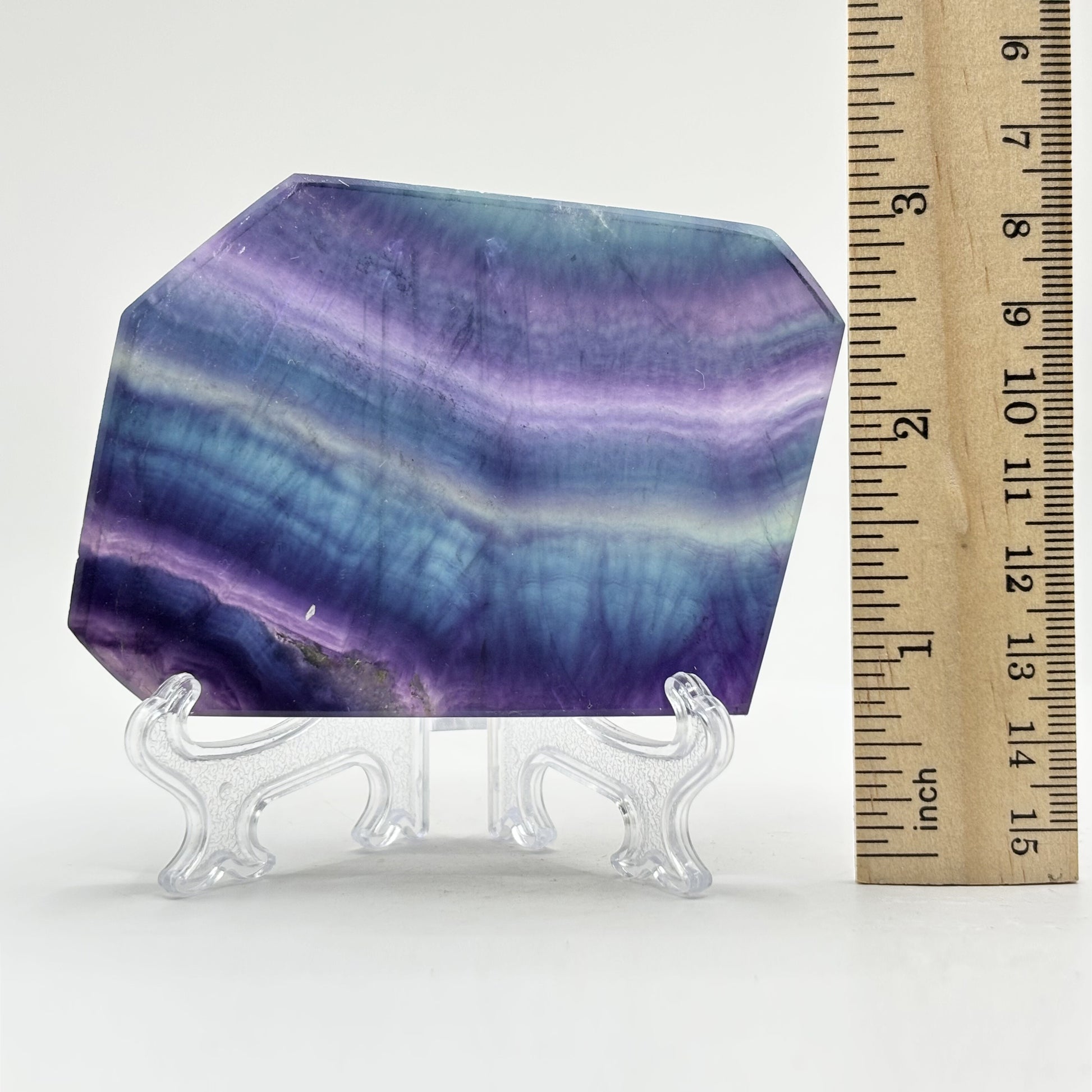 Natural Rainbow Fluorite Crystal Slab - Gem Avenue Retail