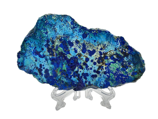 Natural Azurite Malachite Crystal Slab Polished Stone for Energy, Focus, Stress Relief & Home or Office Display – RSL079