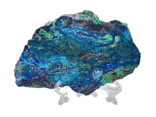 Natural Azurite Malachite Crystal Slab Polished Stone for Energy, Focus, Concentration & Home Display – RSL082
