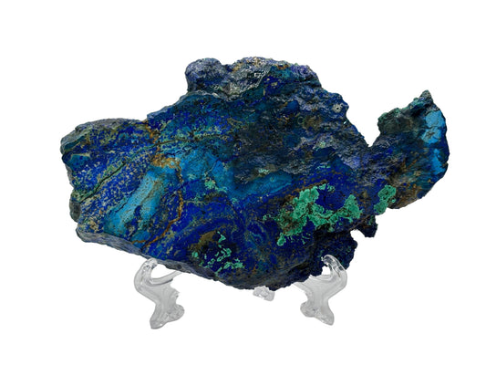 Polished Natural Azurite Malachite Slab Gemstone for Energy, Focus, Stress Relief & Decorative Display – RSL084