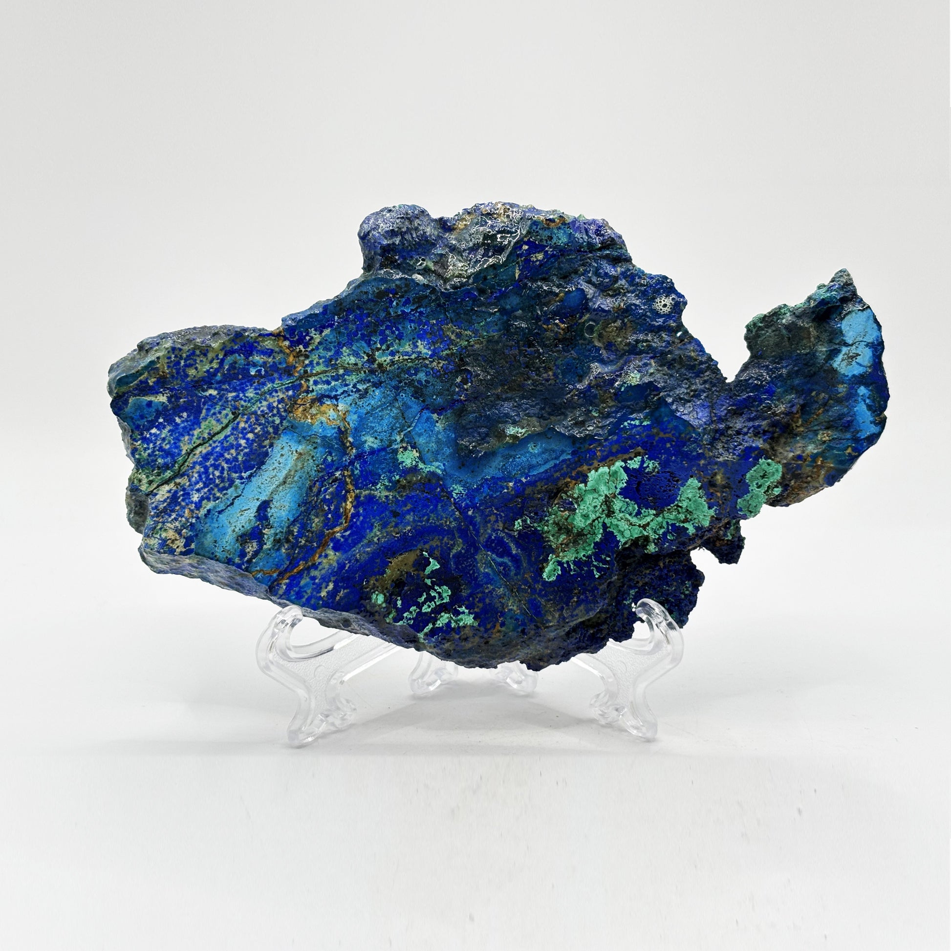 Natural Polished Azurite Malachite Crystal Slab - Gem Avenue Retail