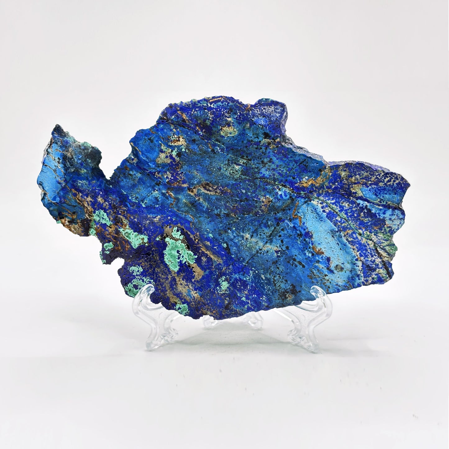 Natural Polished Azurite Malachite Crystal Slab - Gem Avenue Retail
