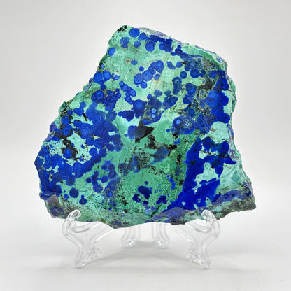 Natural Polished Azurite Malachite Crystal Slab - Gem Avenue Retail