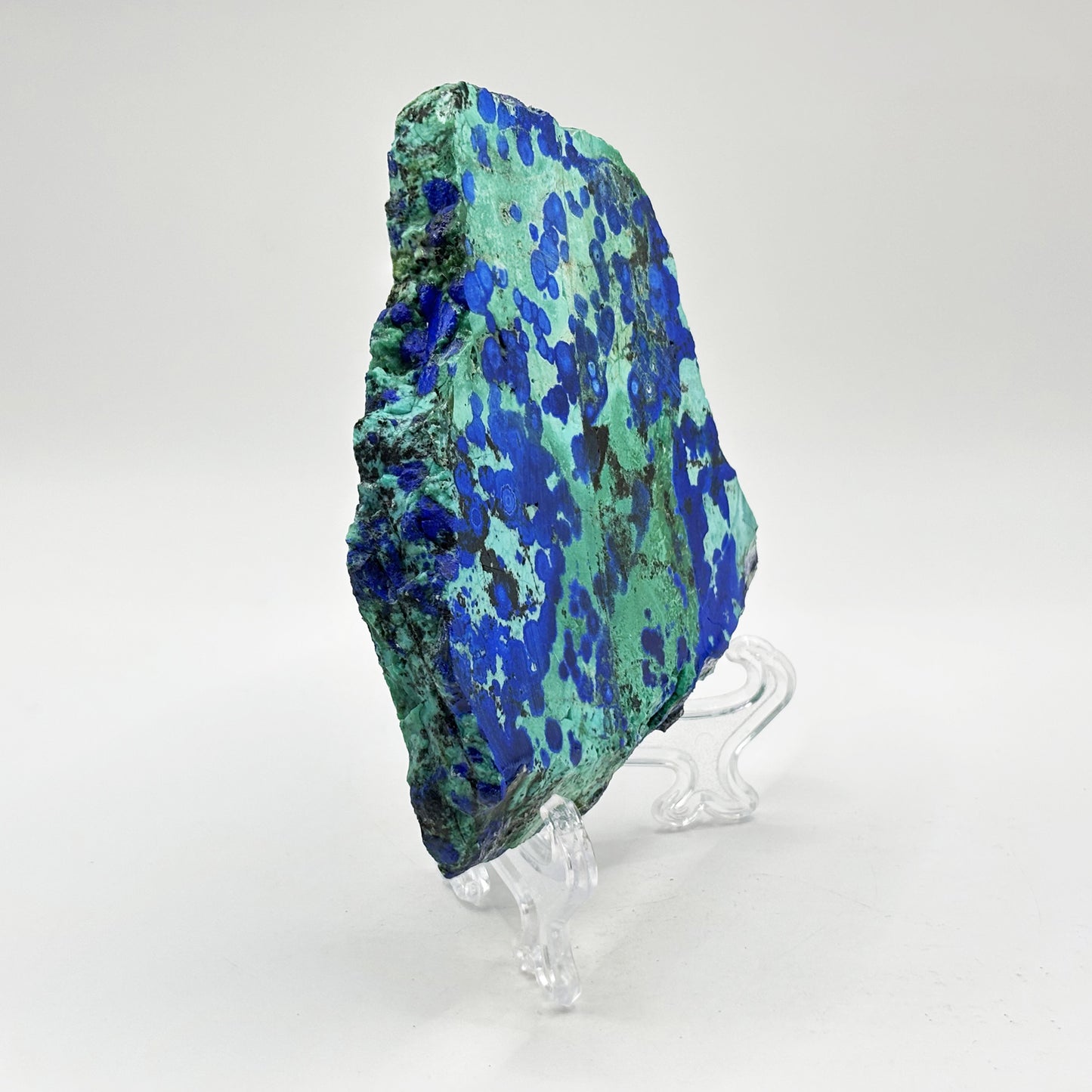 Natural Polished Azurite Malachite Crystal Slab - Gem Avenue Retail