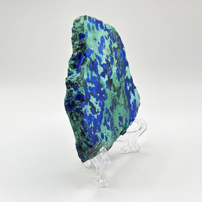 Natural Polished Azurite Malachite Crystal Slab - Gem Avenue Retail