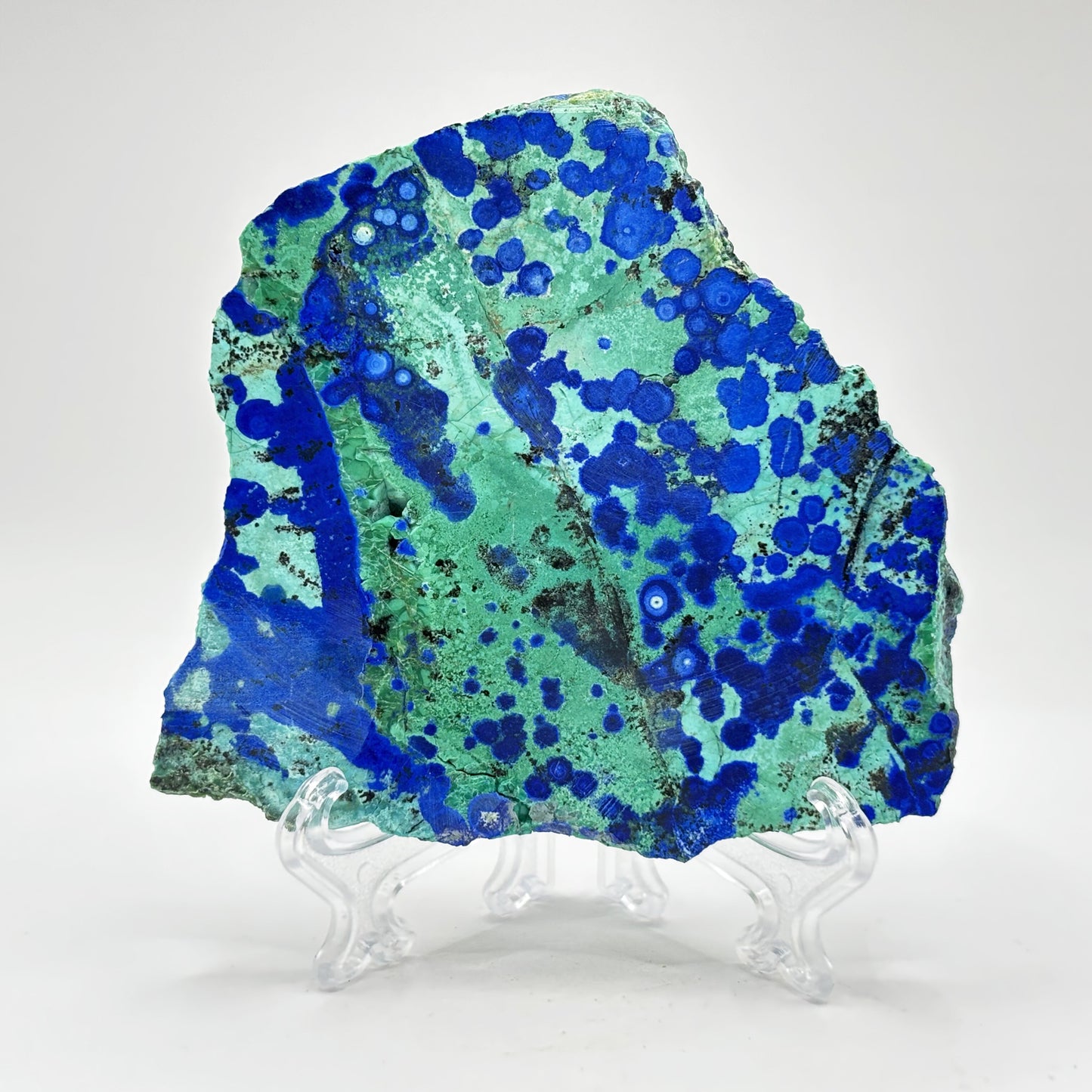 Natural Polished Azurite Malachite Crystal Slab - Gem Avenue Retail