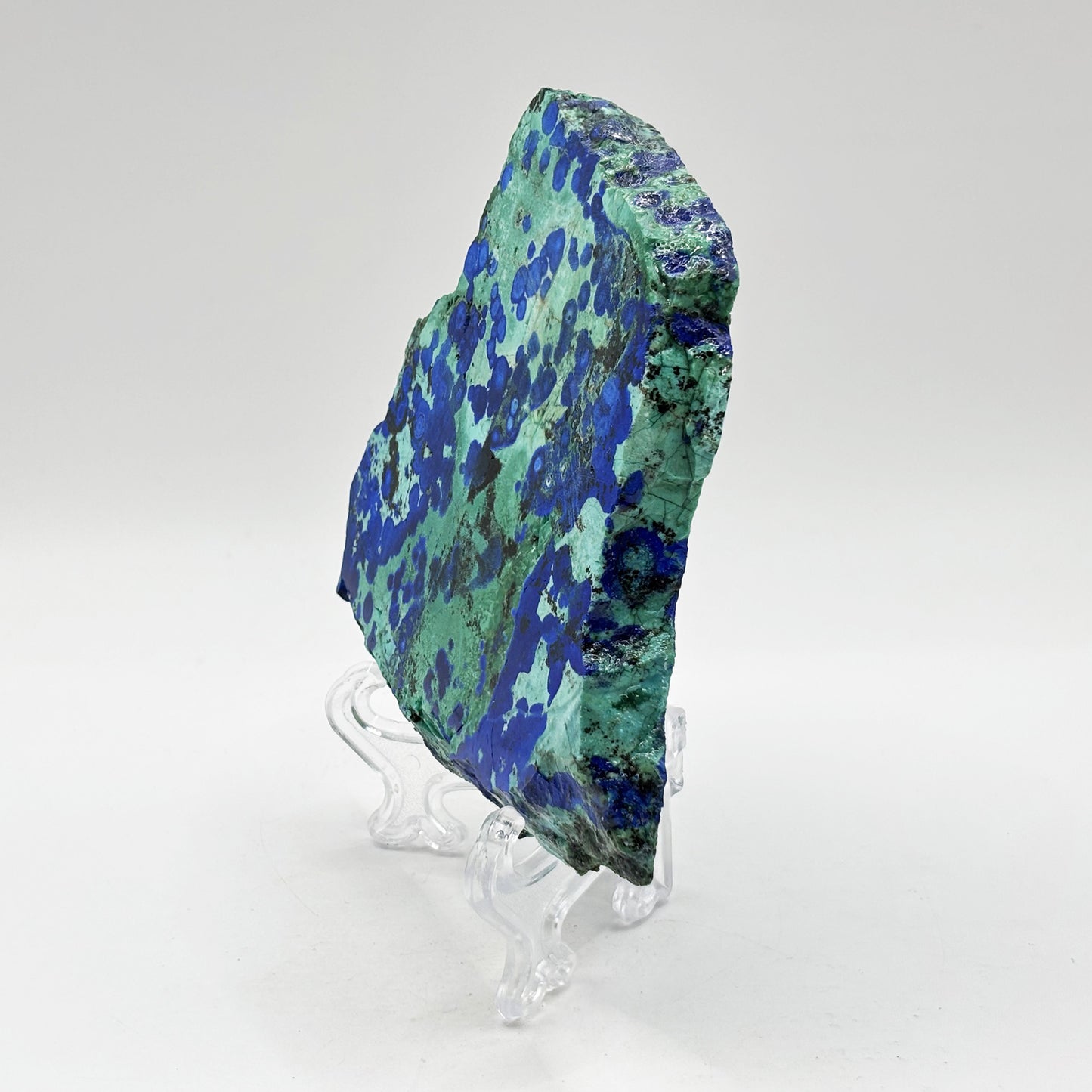 Natural Polished Azurite Malachite Crystal Slab - Gem Avenue Retail
