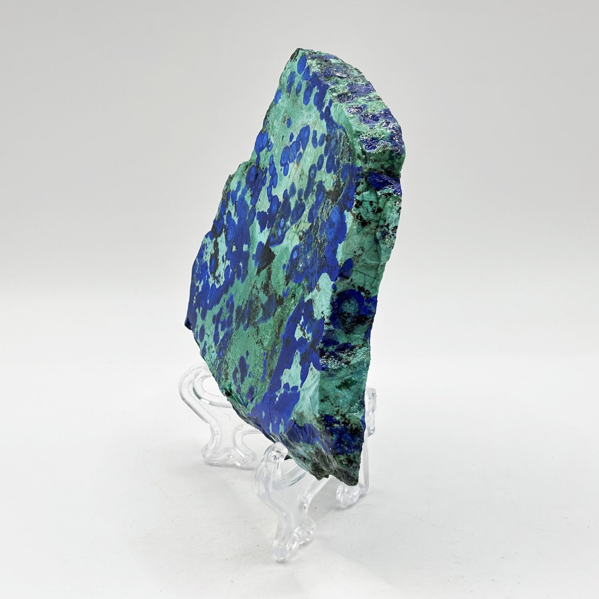 Natural Polished Azurite Malachite Crystal Slab - Gem Avenue Retail
