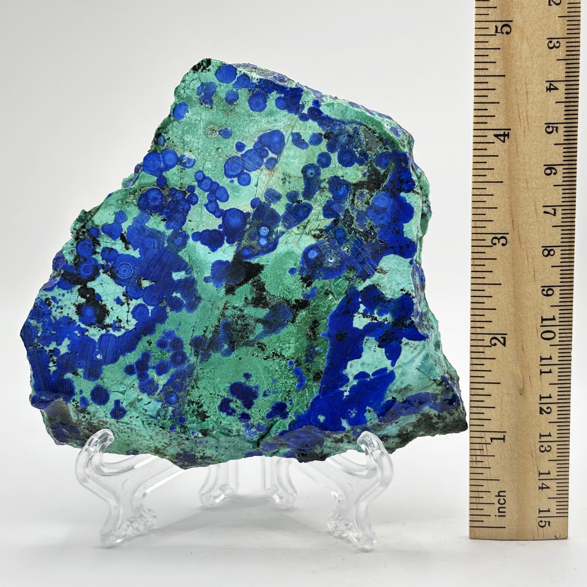 Natural Polished Azurite Malachite Crystal Slab - Gem Avenue Retail