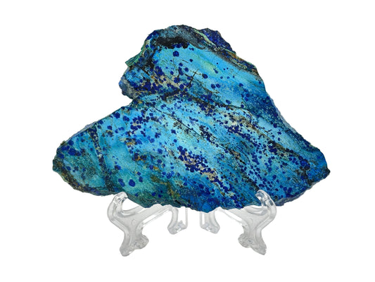 Polished Azurite Malachite Slab Natural Crystal for Energy, Focus, Relaxation & Decorative Display – RSL087