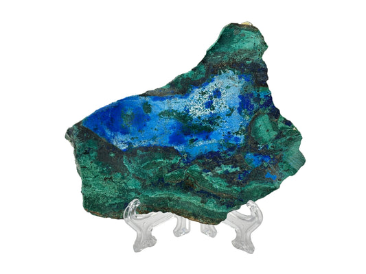 Natural Polished Azurite Malachite Crystal Slab Gemstone for Energy, Focus, Relaxation & Home or Office Display – RSL088