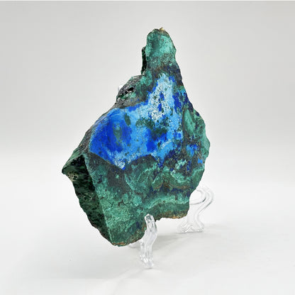 Natural Polished Azurite Malachite Crystal Slab Gemstone for Energy, Focus, Relaxation & Home or Office Display – RSL088