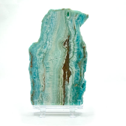Natural Blue Aragonite Crystal Slab  - Gem Avenue