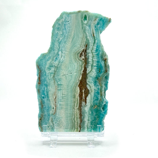 Natural Blue Aragonite Crystal Slab  - Gem Avenue