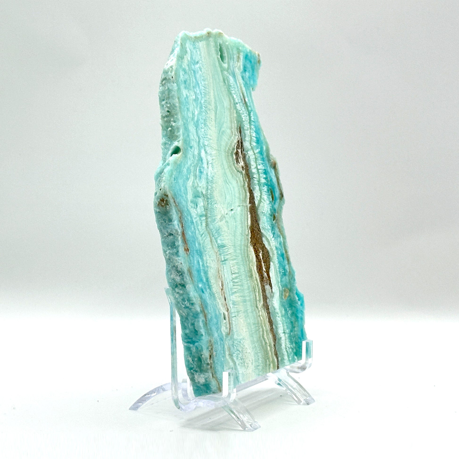 Natural Blue Aragonite Crystal Slab  - Gem Avenue