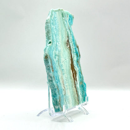 Natural Blue Aragonite Crystal Slab  - Gem Avenue
