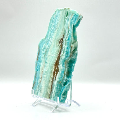 Natural Blue Aragonite Crystal Slab  - Gem Avenue